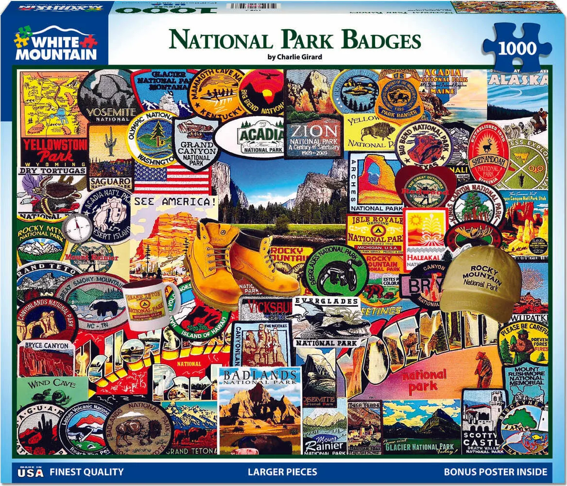 1000pc Puzzle - National Park Badges