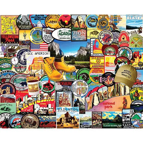 1000pc Puzzle - National Park Badges