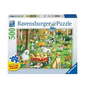 500 pc Puzzle XL Format - At The Dog Park