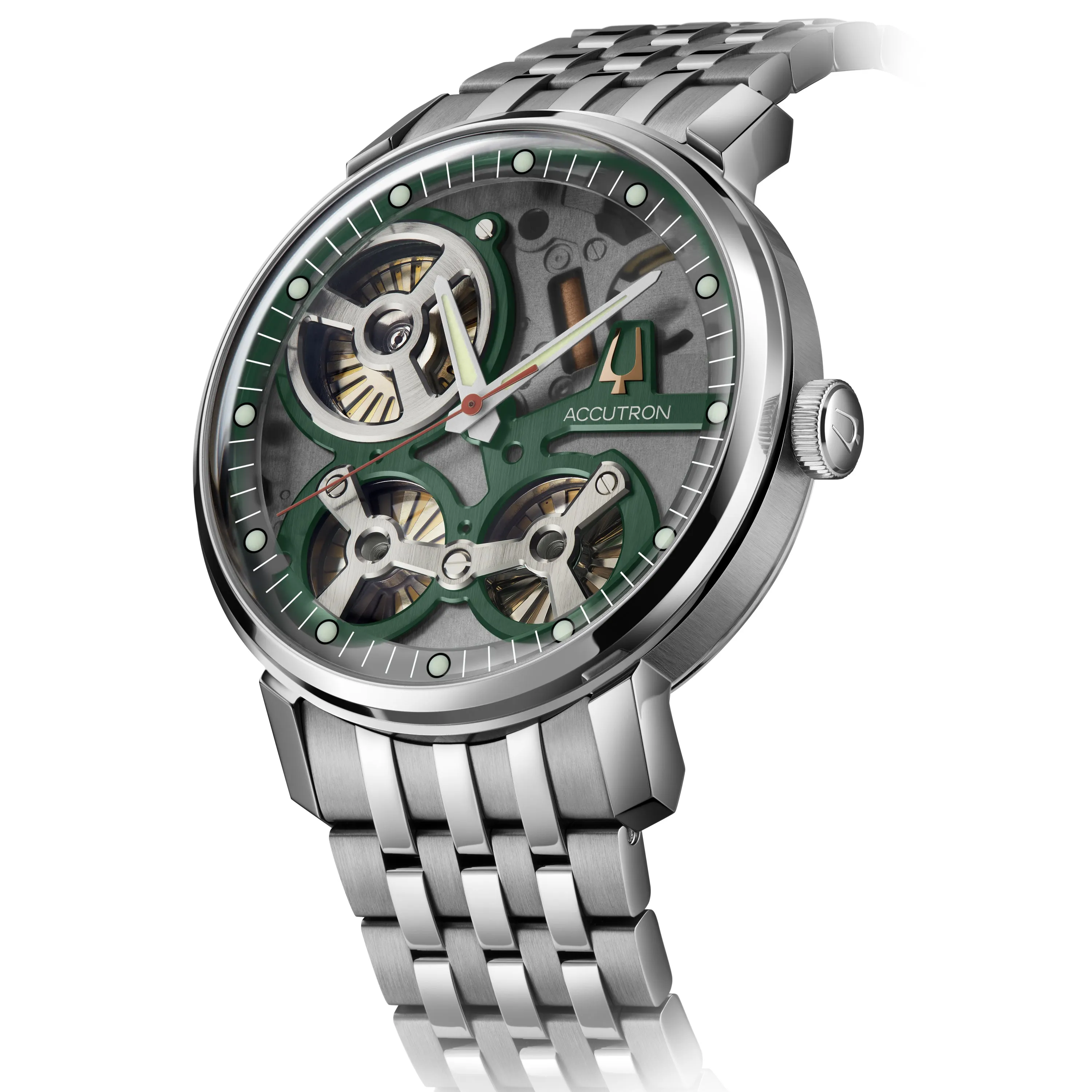 Accutron Spaceview 2020 ElectroStatic Steel Bracelet Watch 2ES6A006