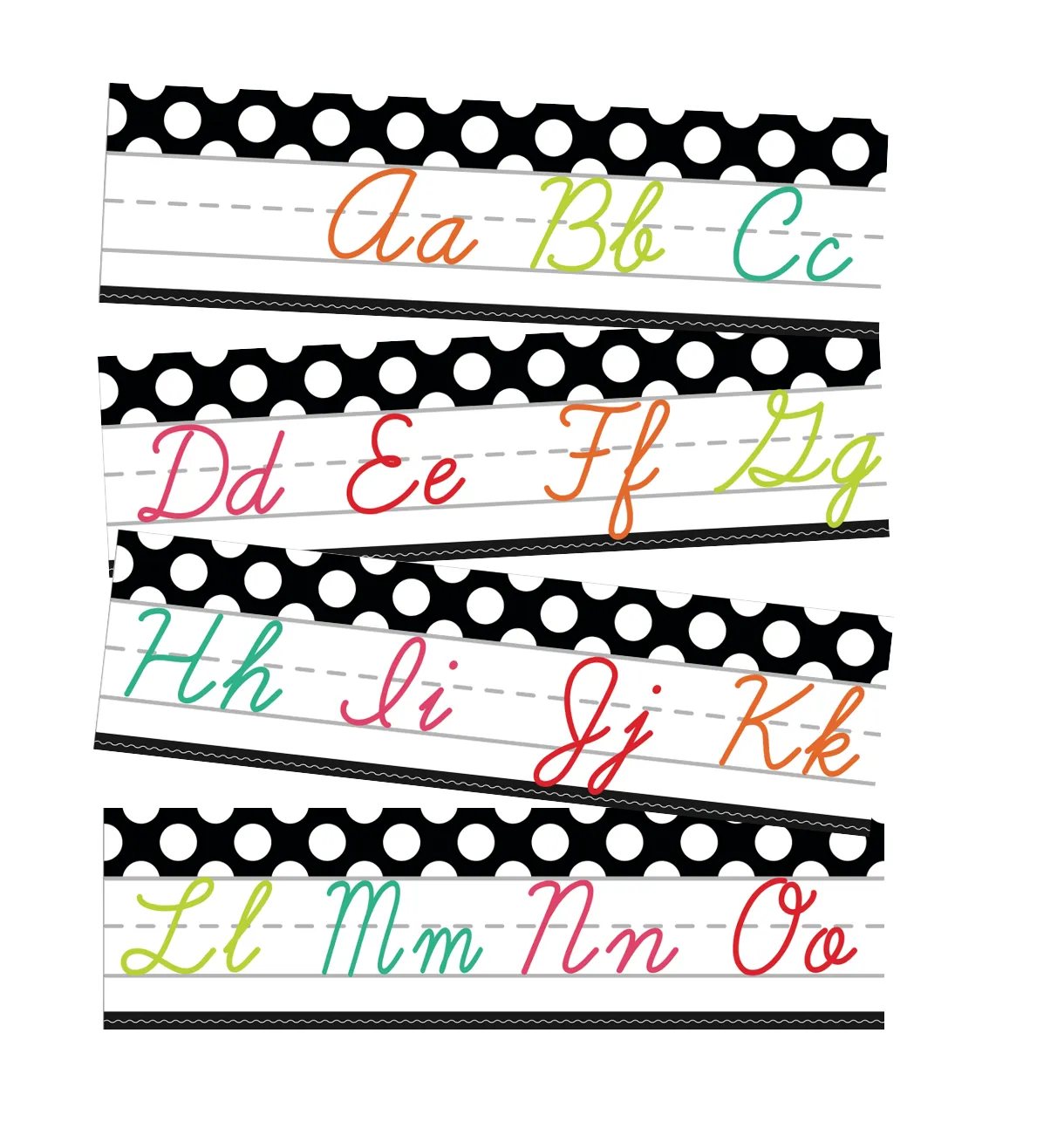 Alphabet Line Cursive (Black) | Black, White and Stylish Brights | UPRINT | Schoolgirl Style