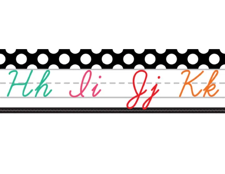 Alphabet Line Cursive (Black) | Black, White and Stylish Brights | UPRINT | Schoolgirl Style