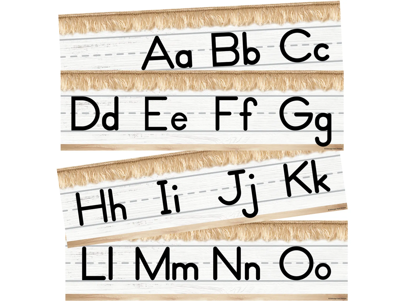 Alphabet Line: Manuscript Mini Board Set Stylish Boho Rainbow | UPRINT | Schoolgirl Style