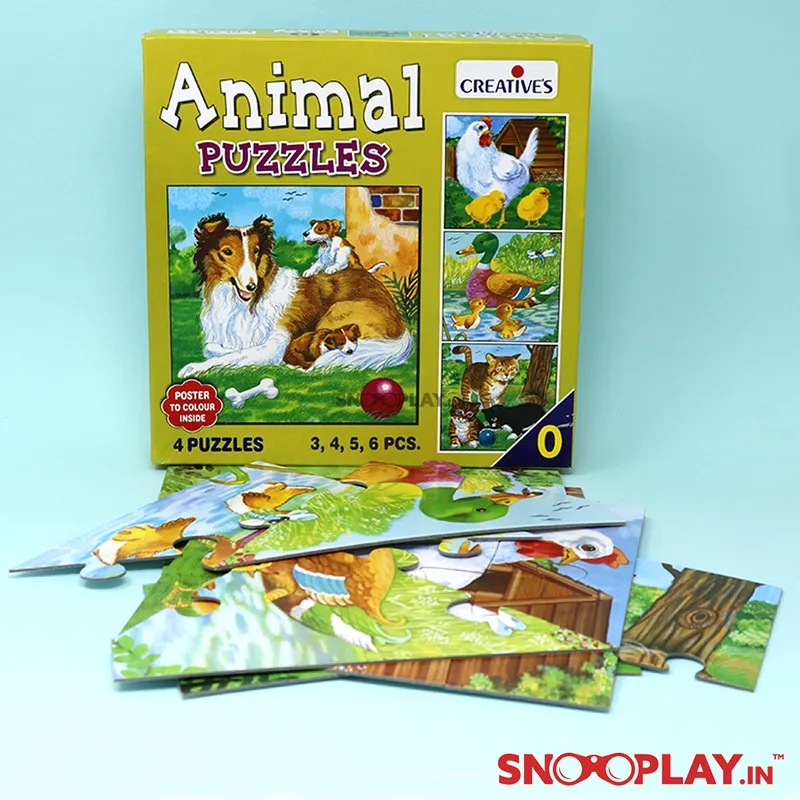 Animal Puzzle (Series 0) - Set of 4 Jigsaw Puzzles