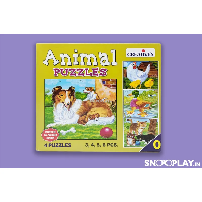 Animal Puzzle (Series 0) - Set of 4 Jigsaw Puzzles