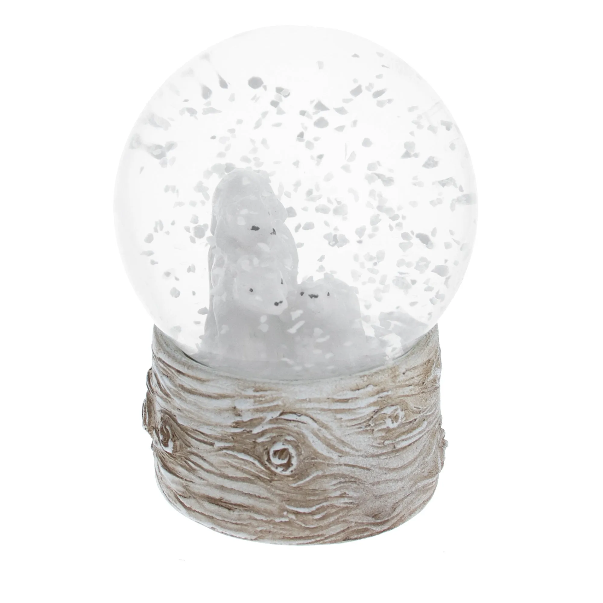 Arctic Bears Mini Water Snow Globe: Polar Bear Family Delight