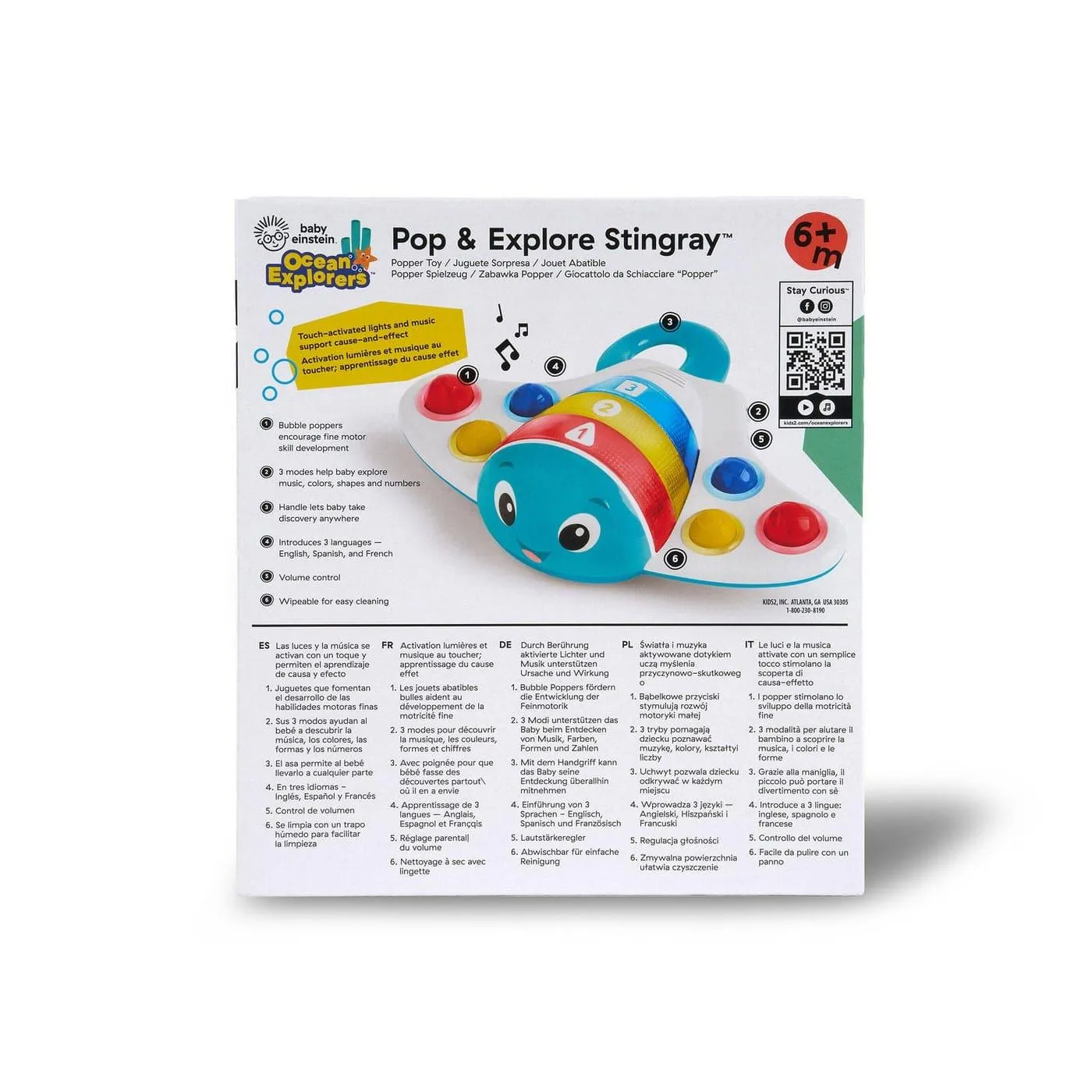 Baby Einstein Pop & Explore Stingray™ Popper Toy