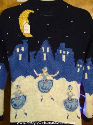 Ballerinas and Crazy Fun Light Up Ugly Xmas Sweater