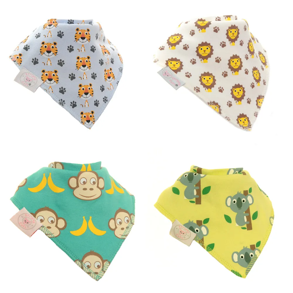 Bandana Dribble Bibs 4 Pack Safari