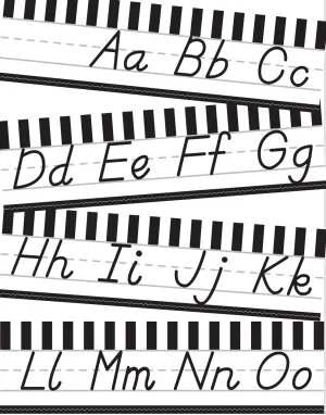 Black and White D'Nealian Alphabet Lines | Just Teach | UPRINT | Schoolgirl Style