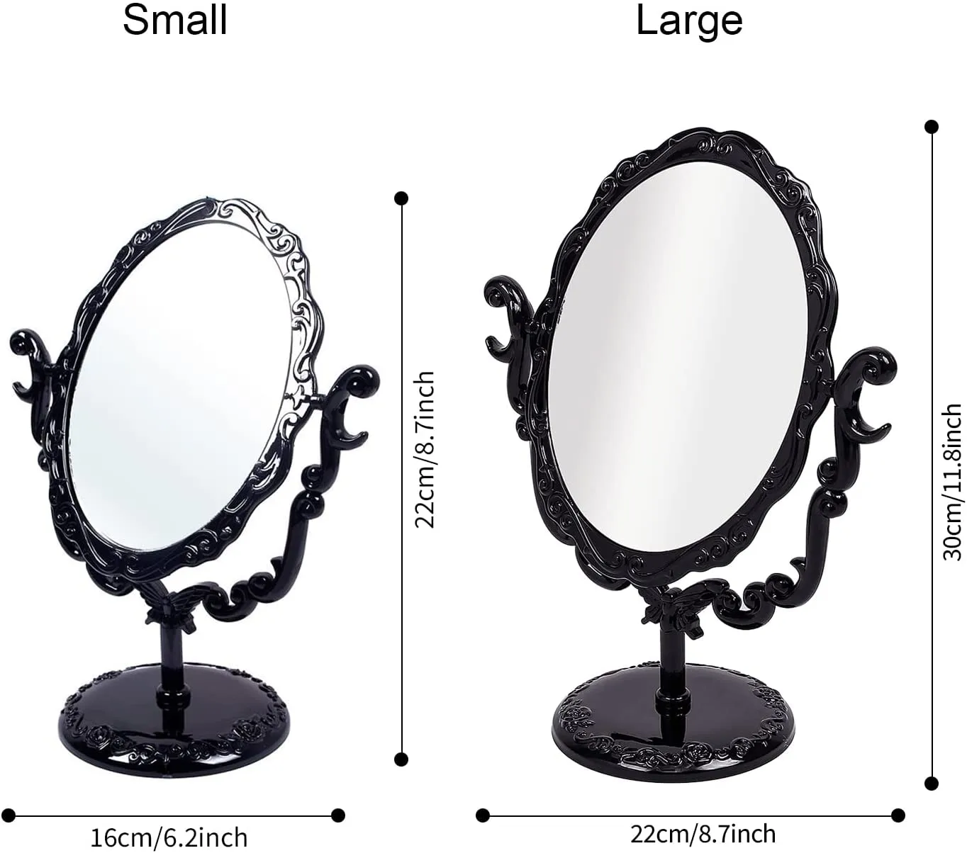 Black Makeup Mirror