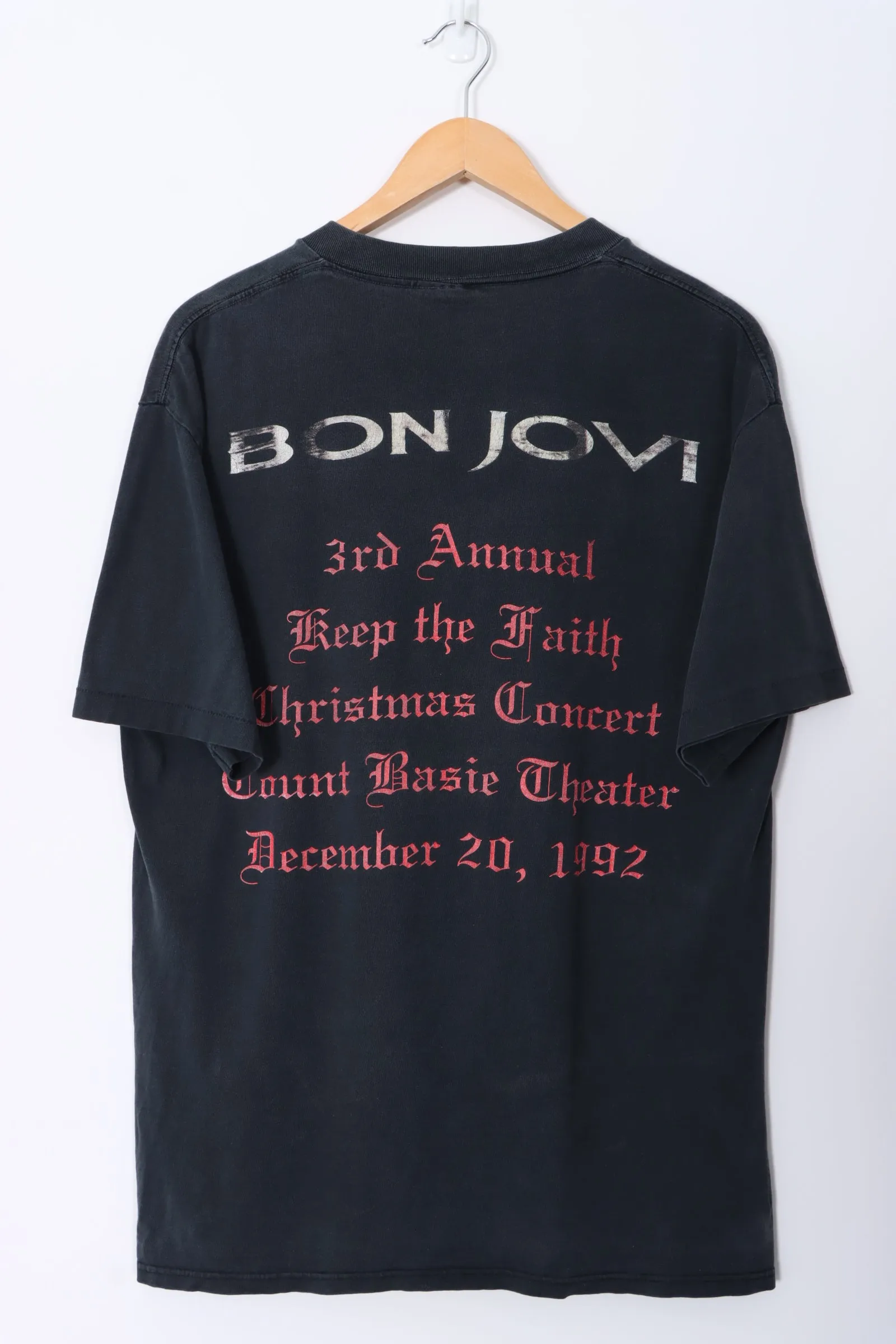 Bon Jovi 1992 'Keep The Faith' Single Stitch T-Shirt USA Made (L)