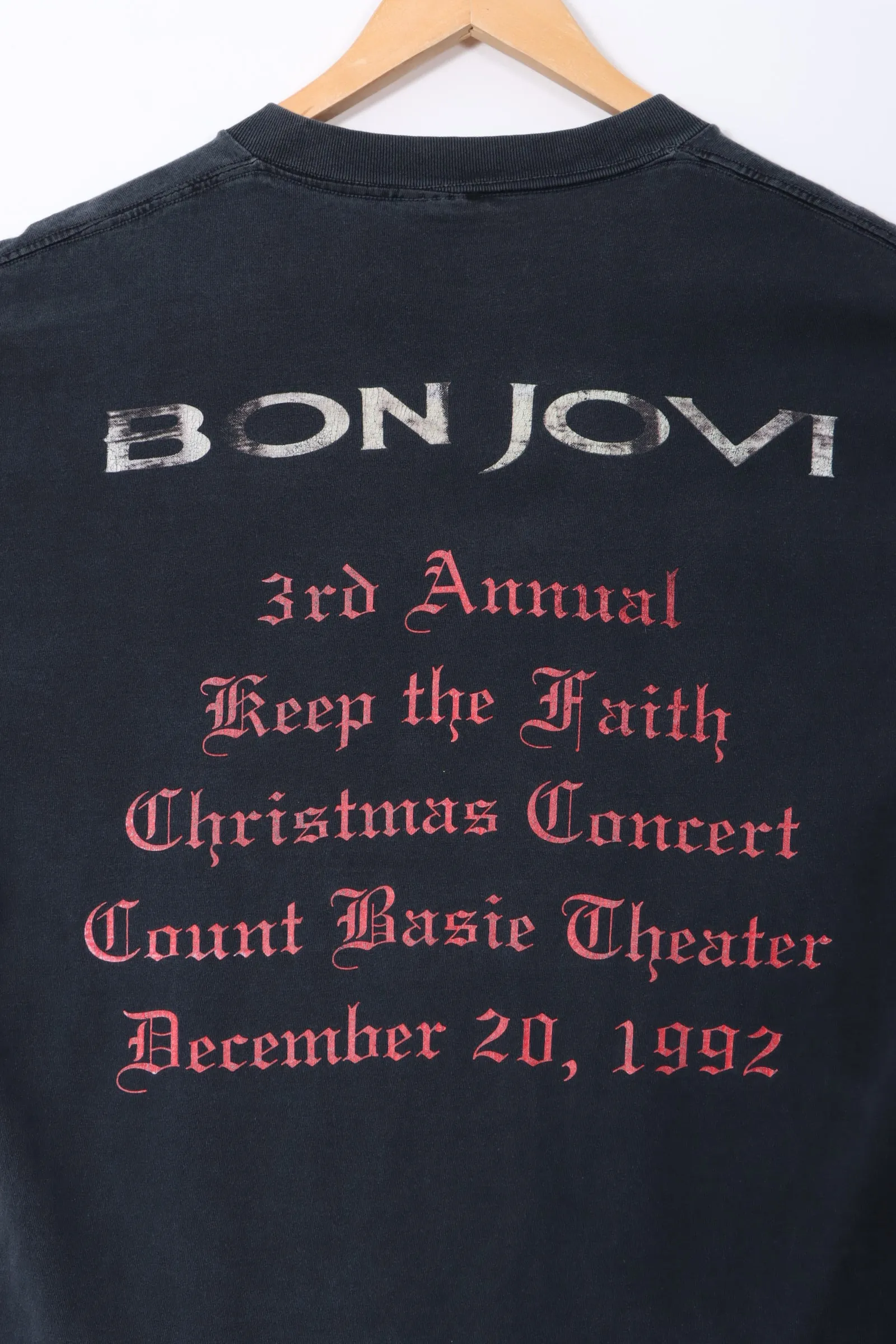 Bon Jovi 1992 'Keep The Faith' Single Stitch T-Shirt USA Made (L)