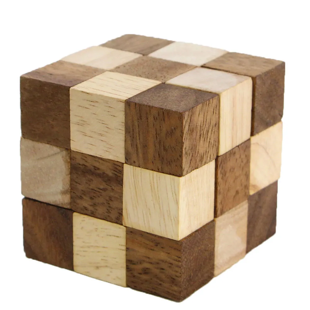 Brainteaser wooden puzzles set of 4 in a gift box.