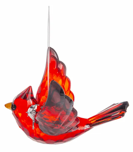 Charming Acrylic Red Cardinal Ornament: Versatile 4.25"x5" Accent for Holidays and Everyday Decor