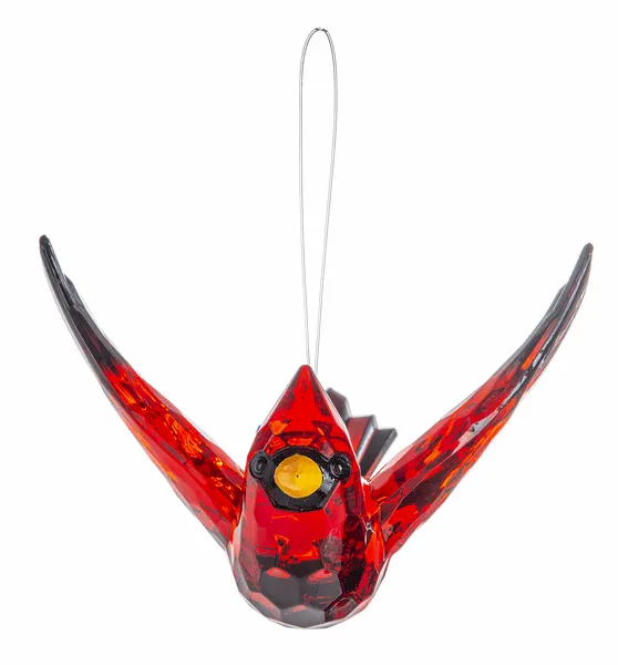 Charming Acrylic Red Cardinal Ornament: Versatile 4.25"x5" Accent for Holidays and Everyday Decor