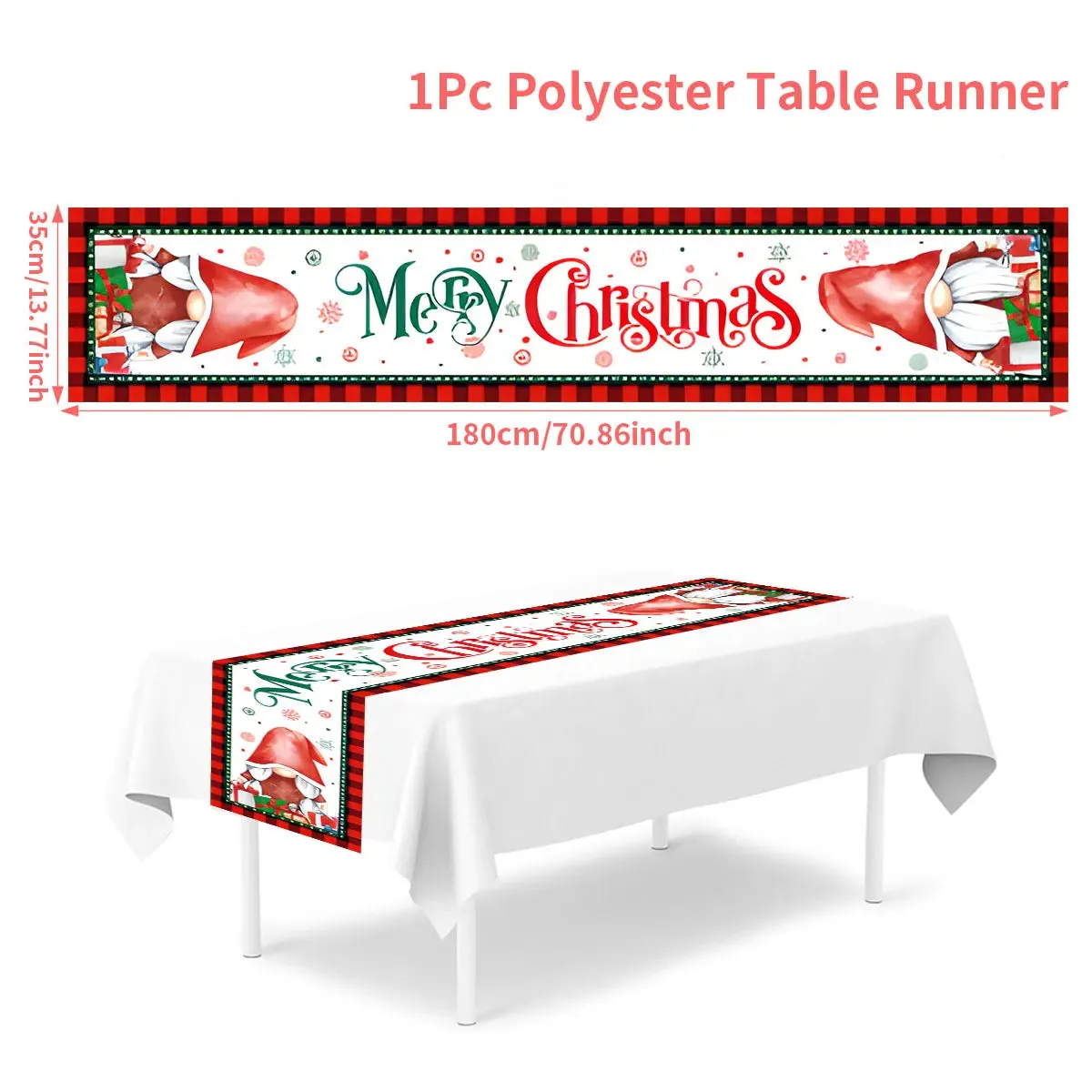 Christmas Table Runner Merry Christmas Decorations 2023 For Home Tablecloth Navidad Noel Kerst Xmas Gifts New Year 2024 Natal