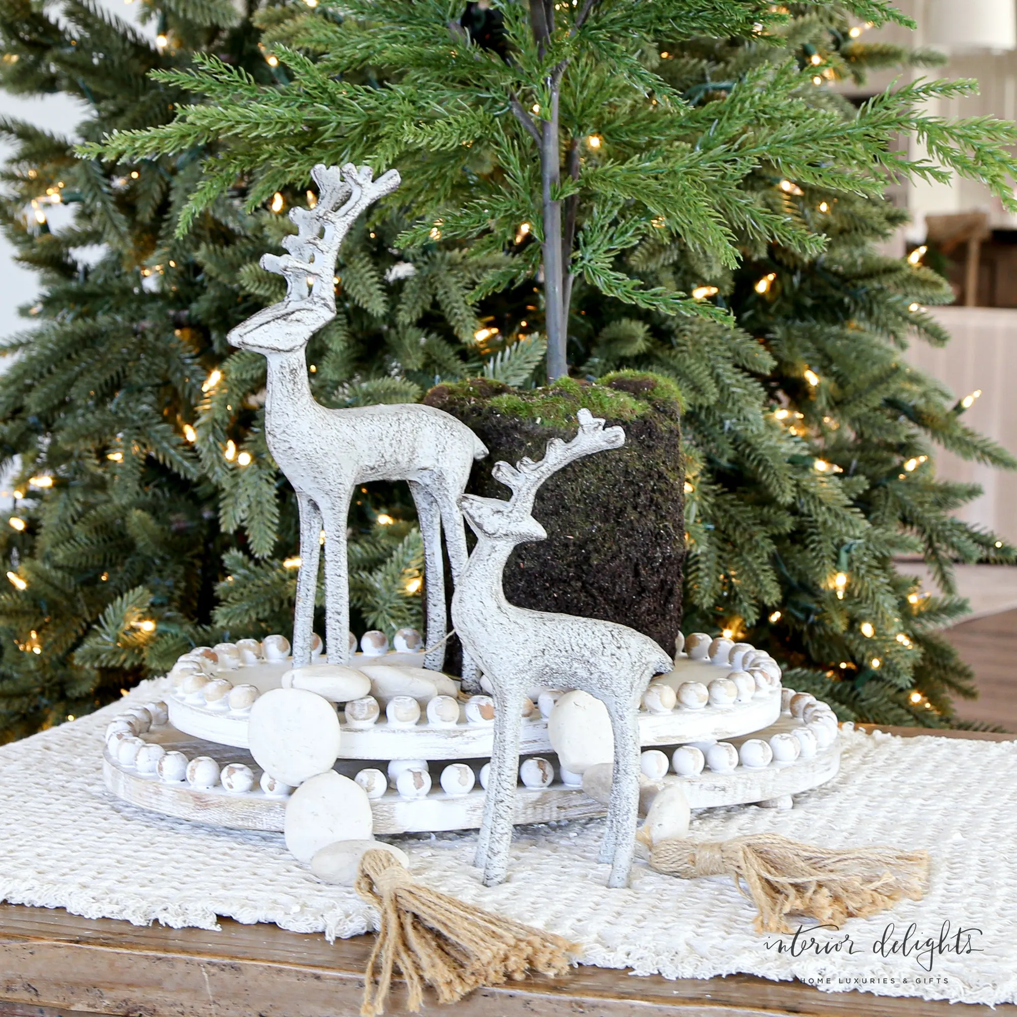 Distressed Iron Reindeer- Large or Small- 10in or 8.5in