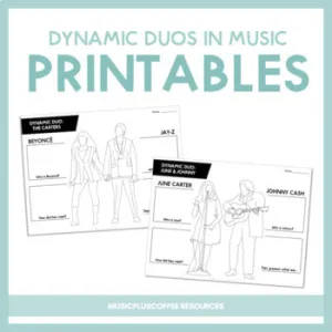 Dynamic Duos In Music | Printables & for Virtual Learning