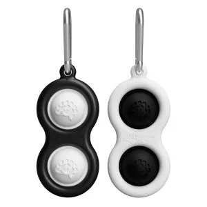 Fat Brain Simpl Dimpl Black and White Keychain - Sensory Fidget Toys