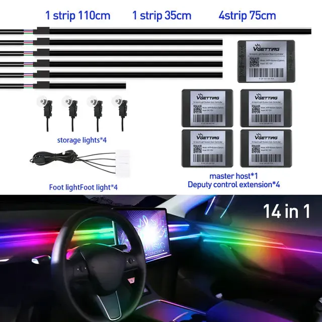 Full Color Streamer Car Ambient Lights