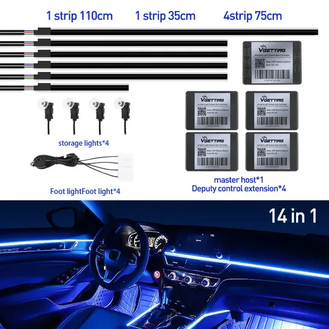 Full Color Streamer Car Ambient Lights