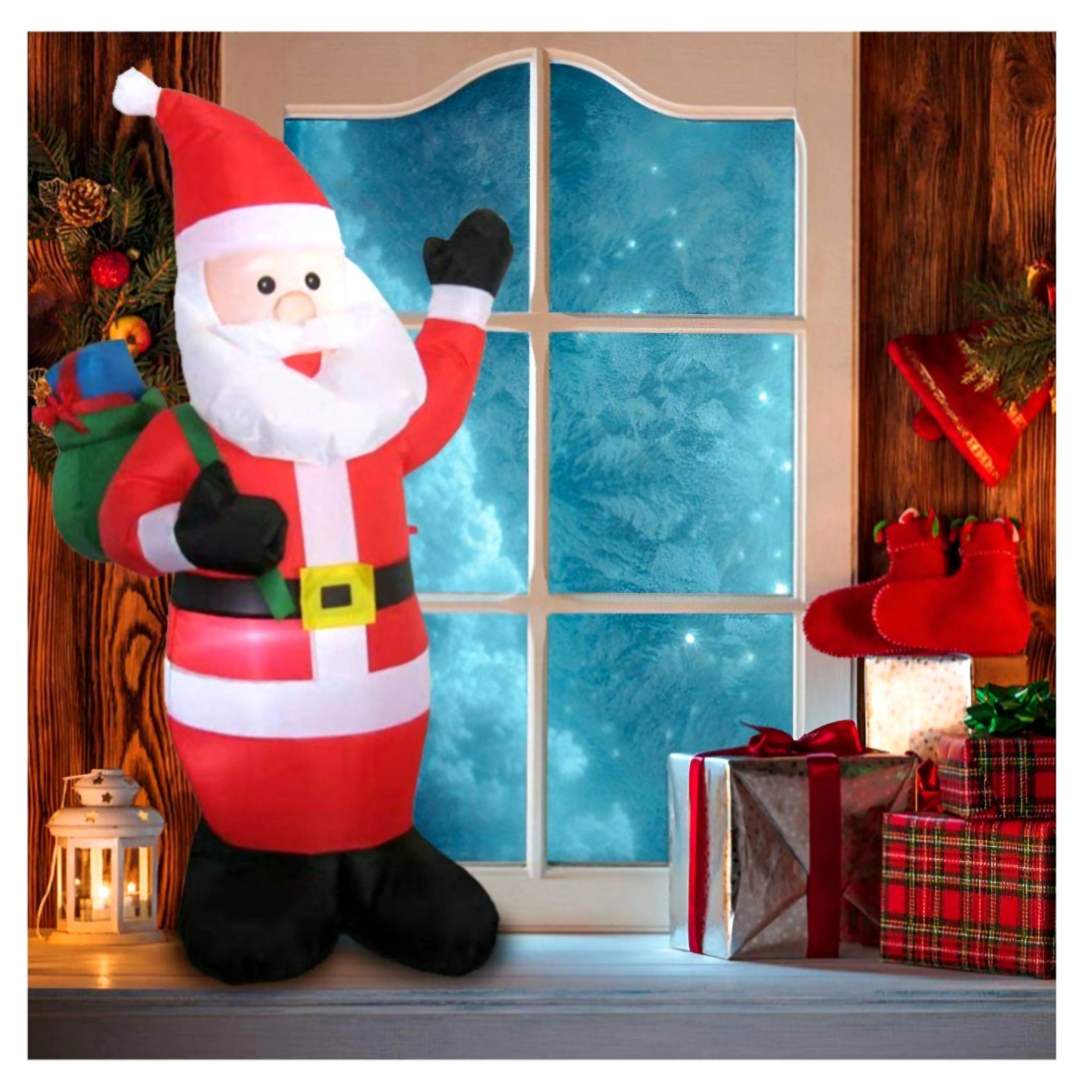 Fun Santas - 4FT Illuminated Inflatables