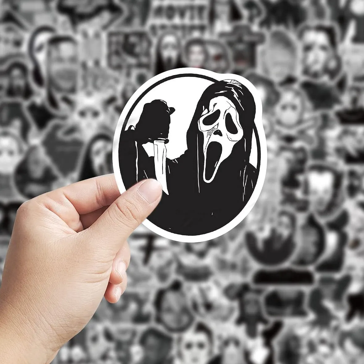 Horror Villain Black Sticker Pack