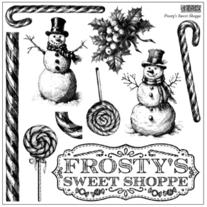 IOD Frosty's Sweet Shoppe Decor Stamp - Iron Orchid Designs