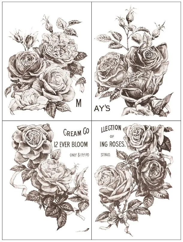 IOD May's Roses Decor Transfer - Iron Orchid Designs