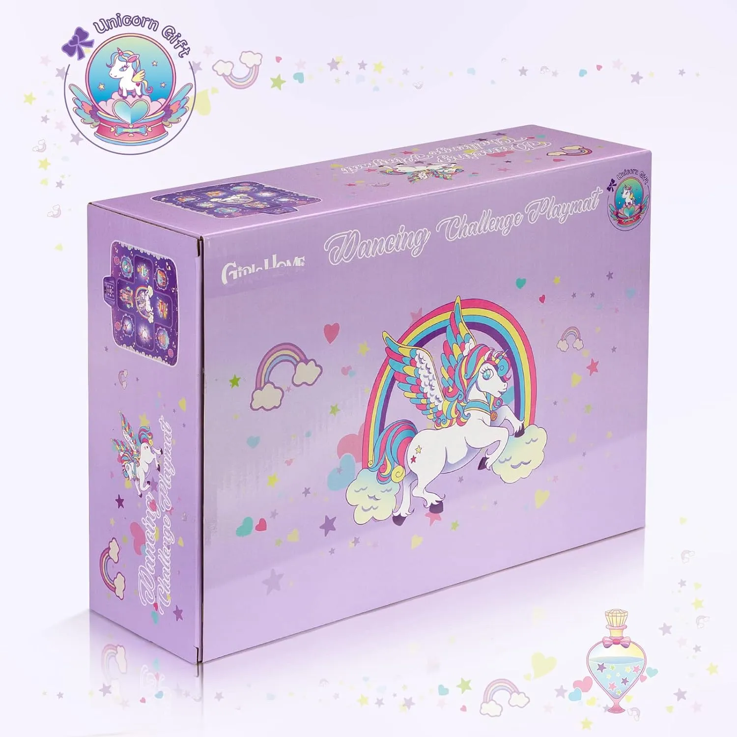 ITEM# 0196   Dance Mat - Unicorn Toy for Electronic Dance Pad with 5 Game Modes, Built-In Music, Touch Sensitive Light Up LED Musical Mat (Watch Video)