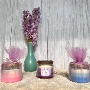 Khatte Meethe Desires Baby Shower Ombre Candle with Fragrance of Lavender Vanilla Perfect for Baby Shower Celebrations Home Decorative Candle Best for Gifting