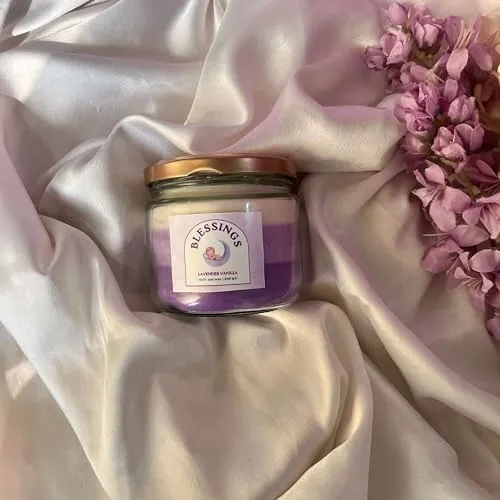 Khatte Meethe Desires Baby Shower Ombre Candle with Fragrance of Lavender Vanilla Perfect for Baby Shower Celebrations Home Decorative Candle Best for Gifting