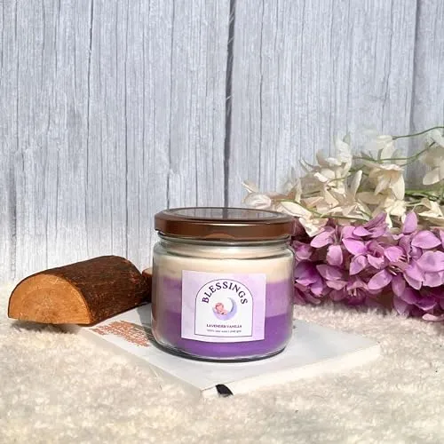 Khatte Meethe Desires Baby Shower Ombre Candle with Fragrance of Lavender Vanilla Perfect for Baby Shower Celebrations Home Decorative Candle Best for Gifting