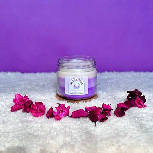 Khatte Meethe Desires Baby Shower Ombre Candle with Fragrance of Lavender Vanilla Perfect for Baby Shower Celebrations Home Decorative Candle Best for Gifting