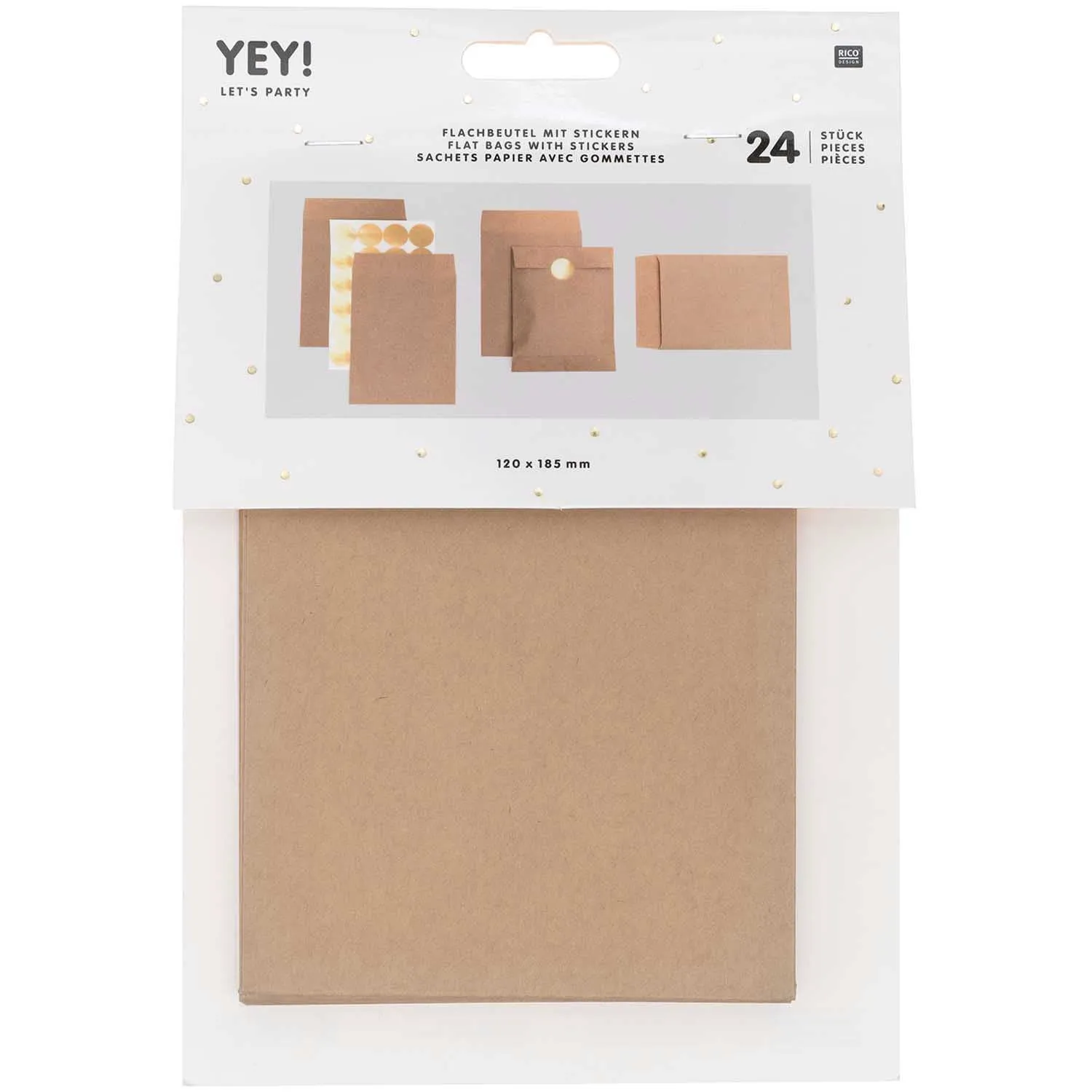 Kraft Paper Bags and Stickers Mix (24 bags)