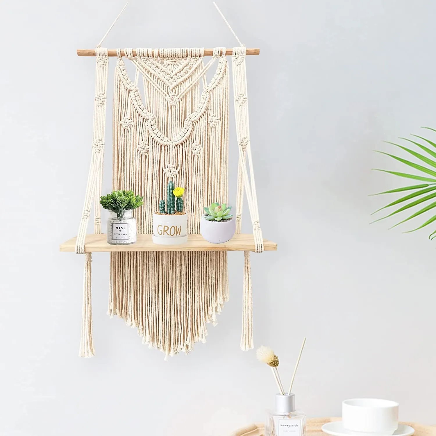 Macrame Wall Hanging Shelf