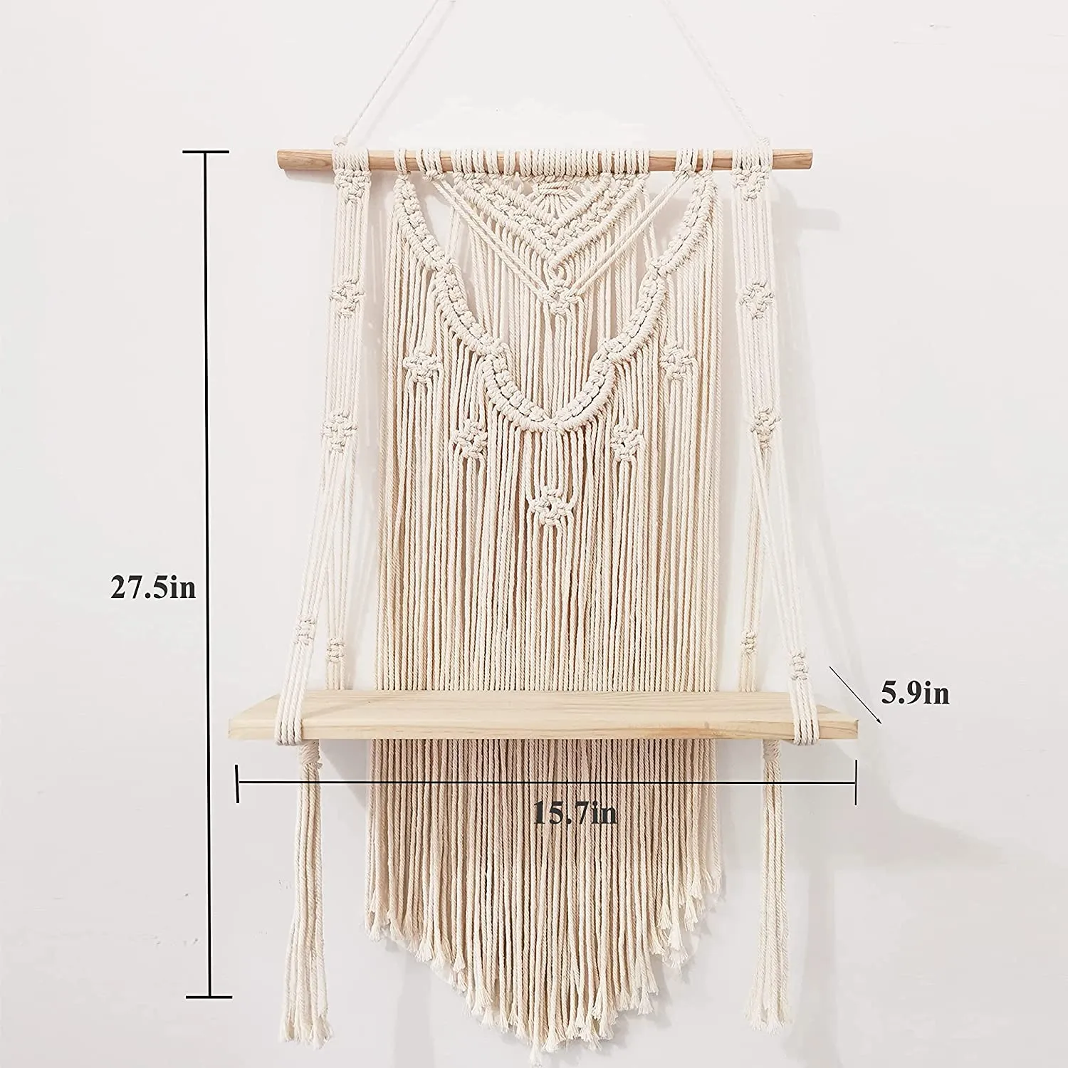 Macrame Wall Hanging Shelf