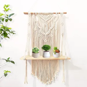 Macrame Wall Hanging Shelf