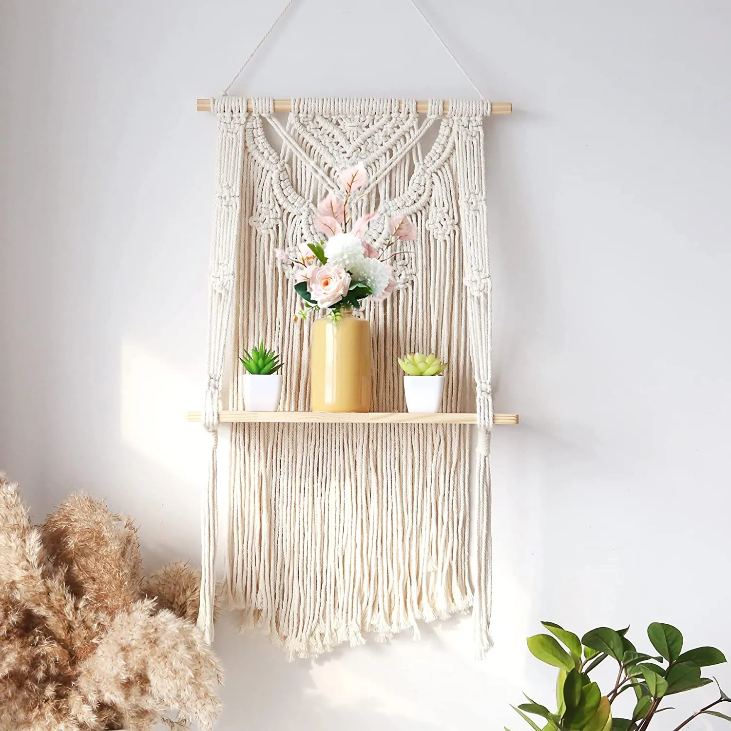 Macrame Wall Hanging Shelf