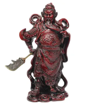 mkki Chinese Fengshui Warlord Hero Warrior/Guan Gong Statue/Guan Yu Statue/Desk Furnishing Articles/Fortune Protection Statue Collection