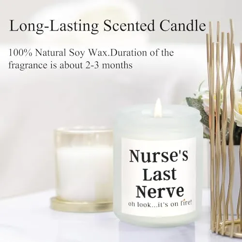 Nurse Gifts for Women Nurse's Last Never Candle Nurse Appreciation Gifts Nurse Practitioner Gifts for Women Nursing Gifts for New Nurses-Nurse Birthday Gifts Retirement Gifts Funny Nurse Candles Gifts