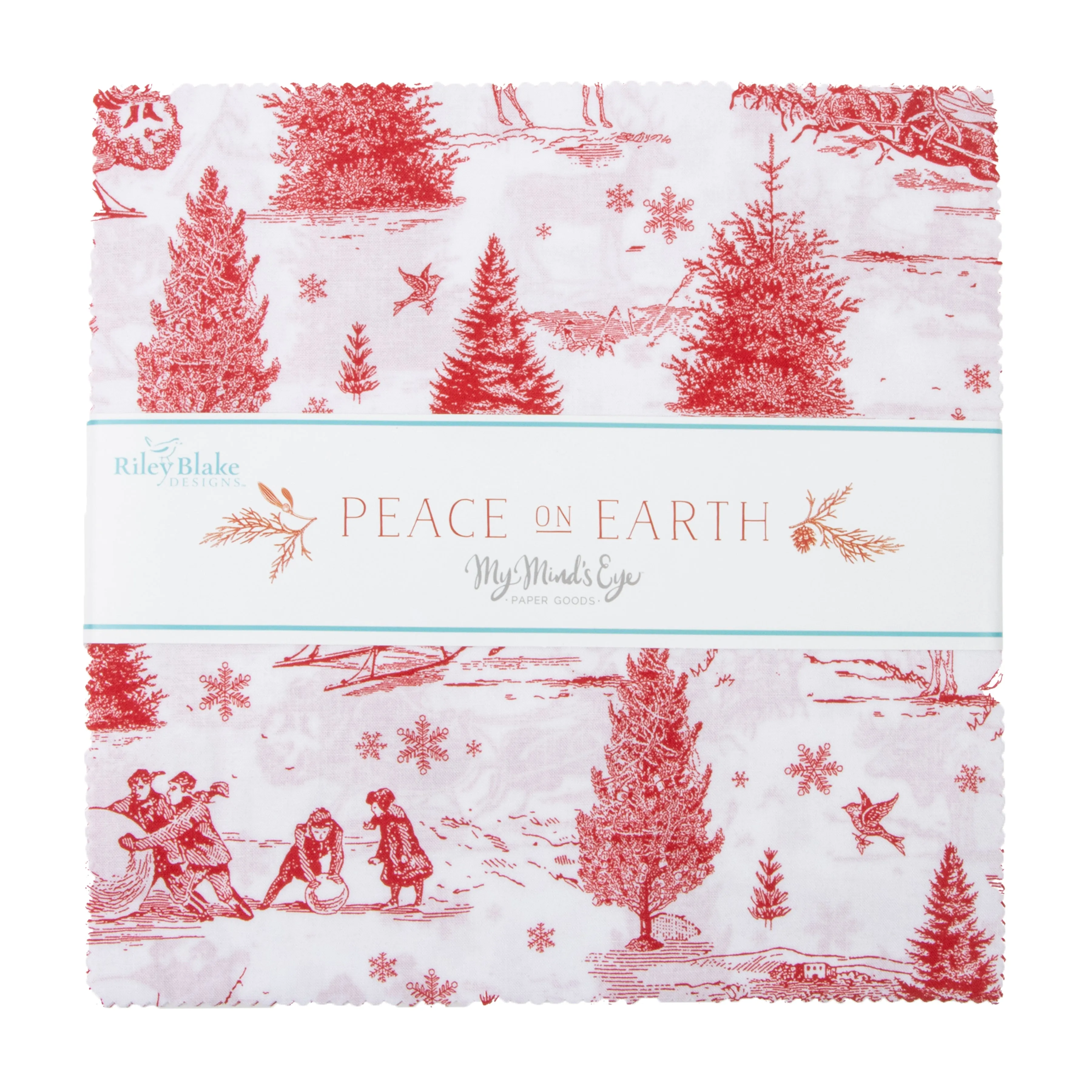 Peace on Earth | 10" Square Pack by My Mind's Eye for Riley Blake | 42 pcs