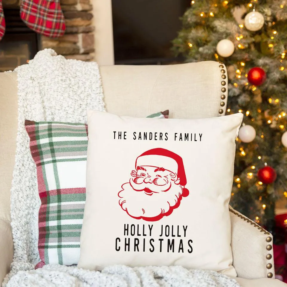 Personalized Farmhouse Christmas Throw Pillow Covers