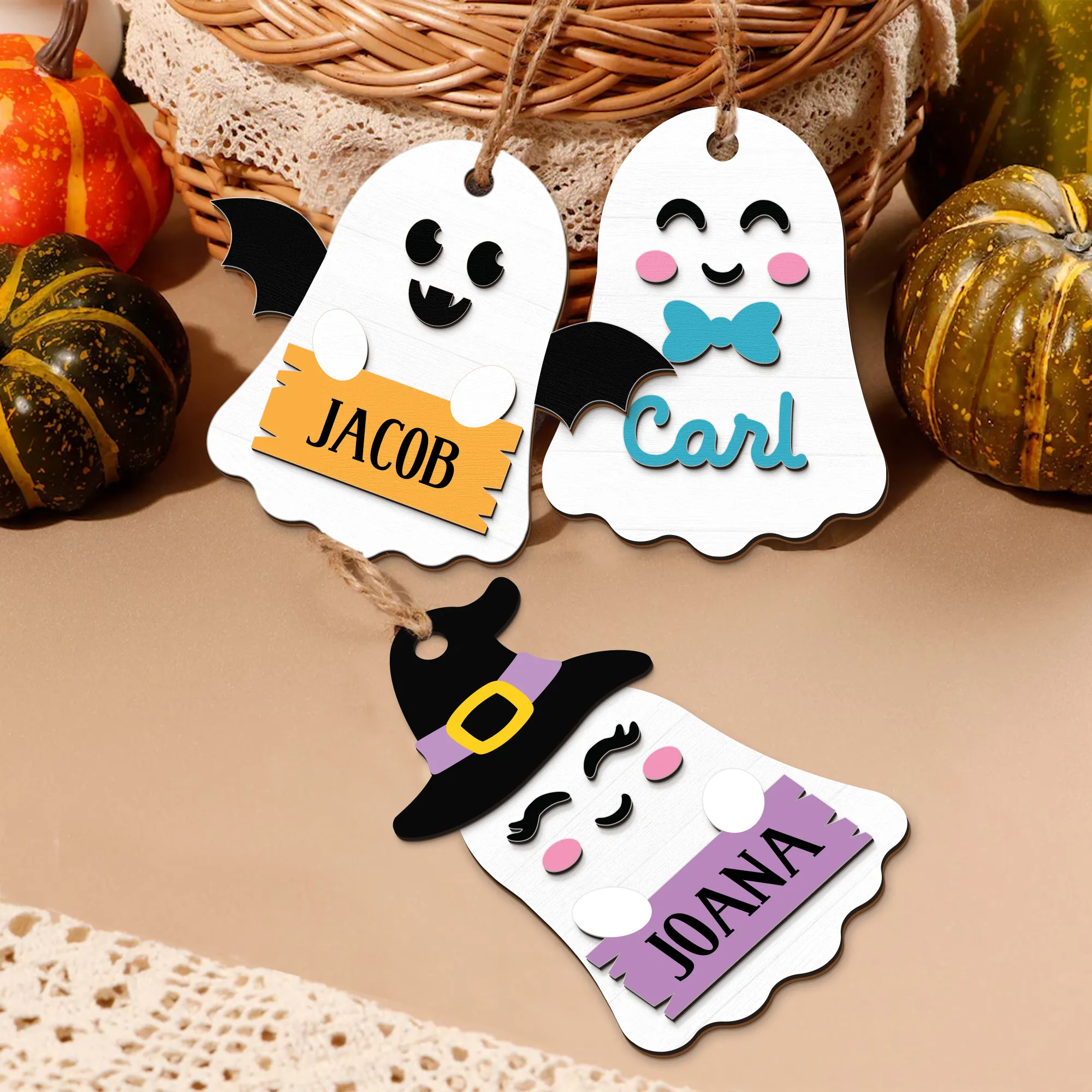 Personalized Halloween Tag,  Boo Bag Tags, Custom Halloween Gifts, Custom Acrylic Name Tags, Custom Boo Basket HX13