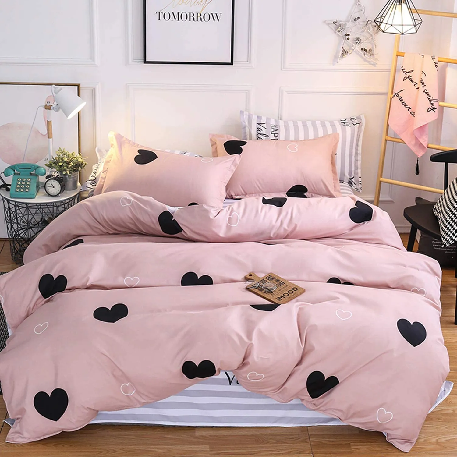 Pink Heart Bed Set