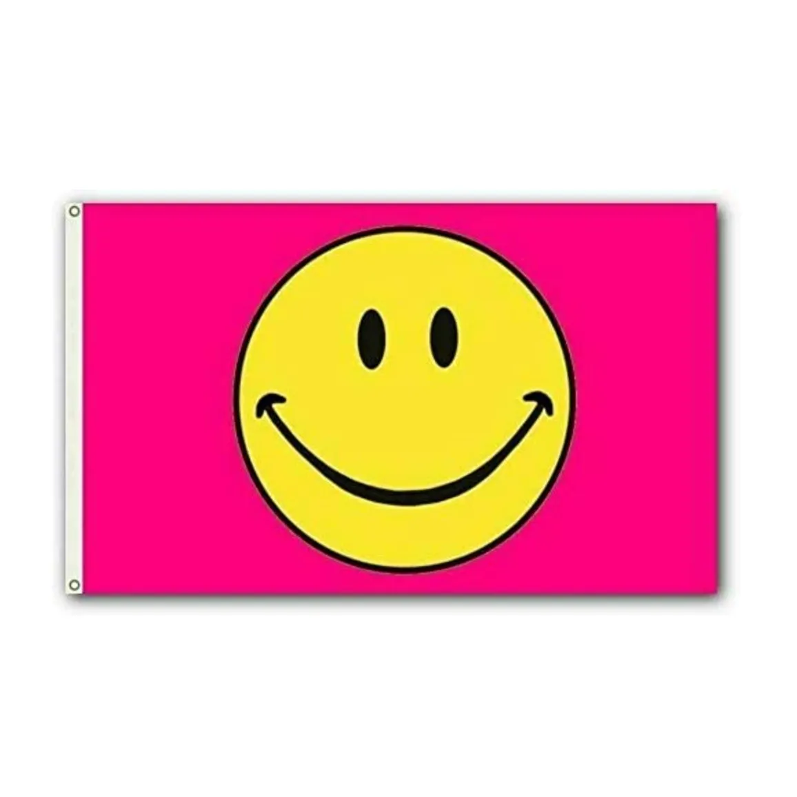 Pink Smiley Face Flag