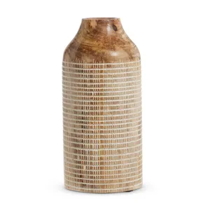 Raz Imports 2024 Natural Appeal 12" Plaid Vase