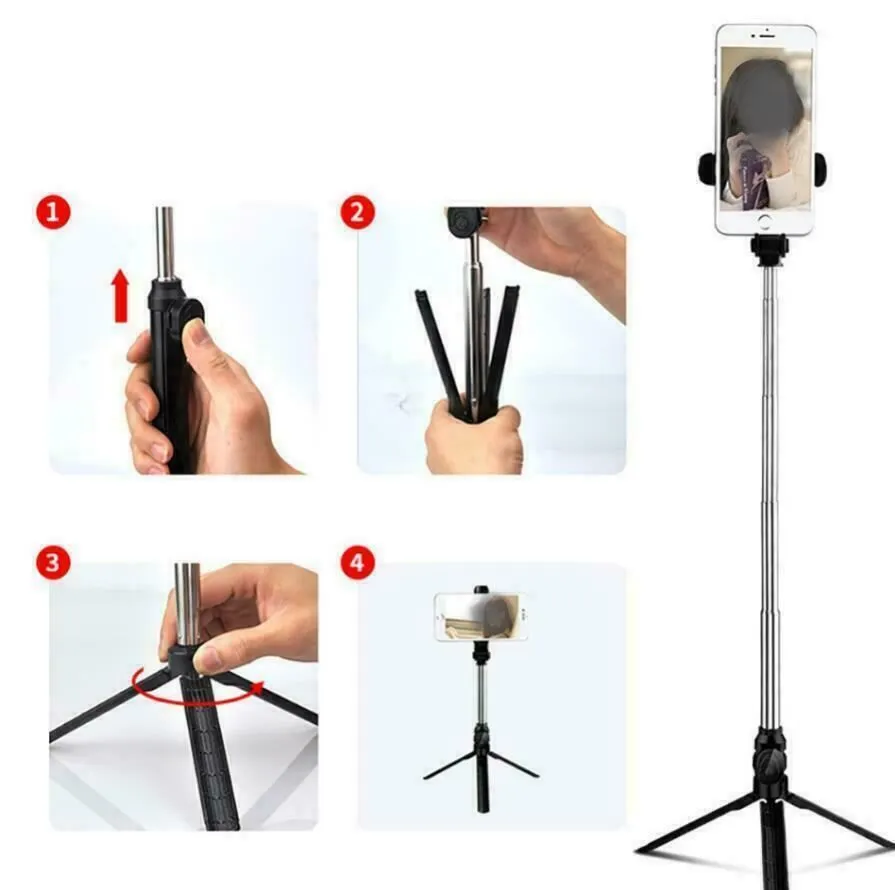 SMAXPro™ 30" Selfie Stick Tripod w/ Bluetooth Remote: Extendable Mini Stand iPhone/Android