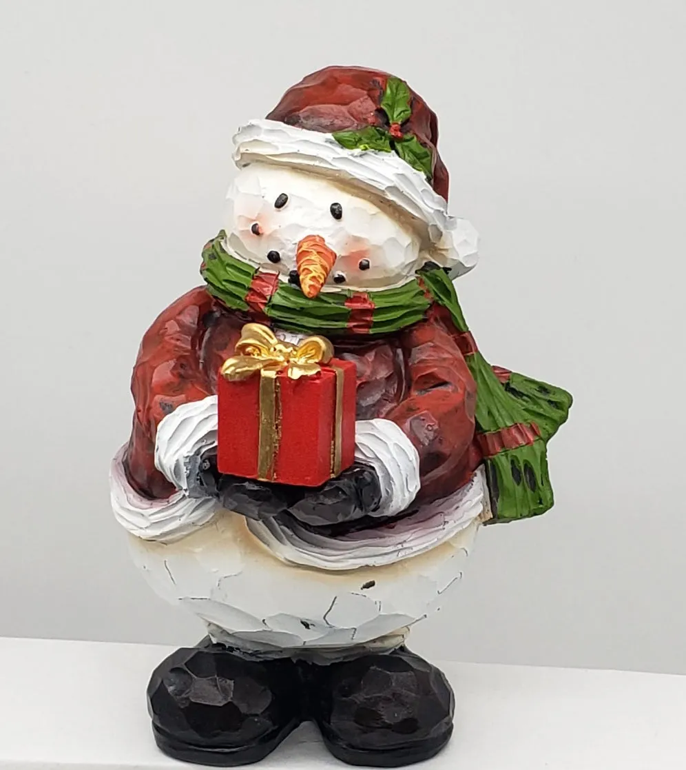 Snowman Gift Giving Christmas Decor